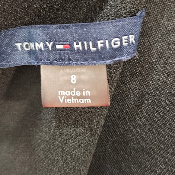 Tommy Hilfiger Sheer Sleeve Dress 8 Polka Dot‎ Mesh Black Wednesday Whimsigoth - Picture 11 of 16